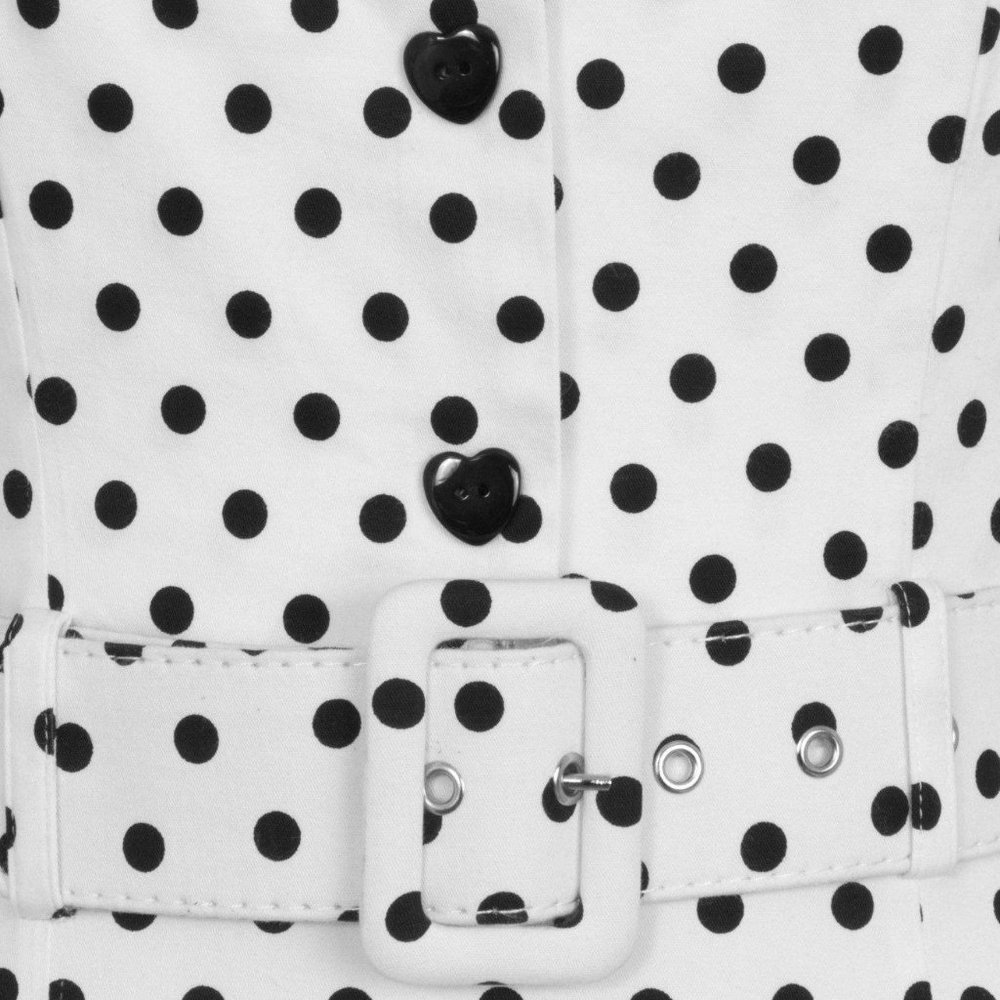 Collectif Wanda Polka Dot Pencil Dress - Picture 3 of 5
